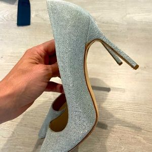 Manolo Blahnik, only worn once for my wedding